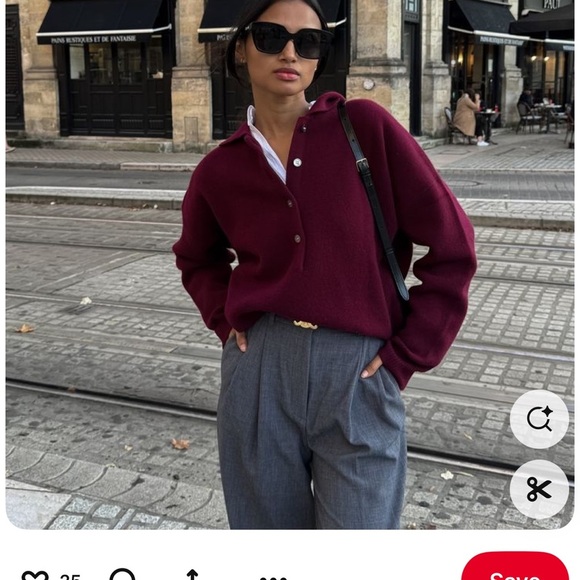 Zara  Red knit Sweater - Picture 12 of 13